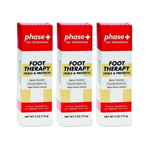 Qty (3) Phase Plus Foot Therapy Barrier Cream Lotion Formulated For Diabetics - Picture 1 of 2